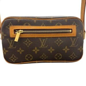Louis Vuitton Shoulder Cite Brown Pochette Bag
